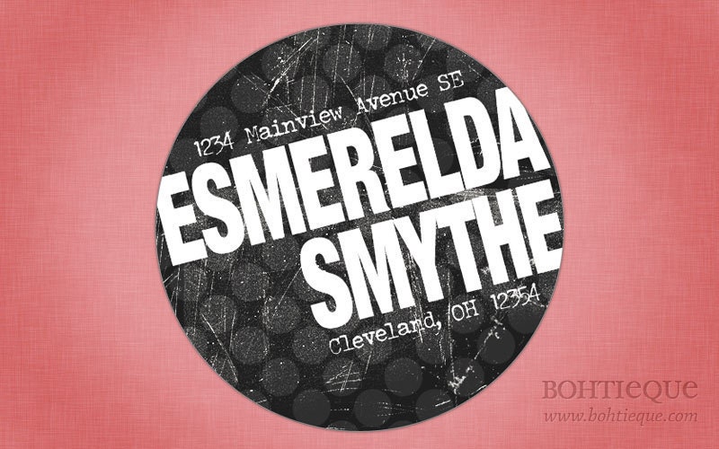 Return Address Labels, Esmerelda the First Circles