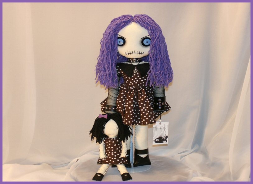 OOAK Hand Stitched Doll Creepy Gothic Folk Art By Jodi Cain