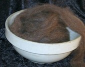 Maroon-Grey Huacaya Alpaca Roving - 4 Ounces