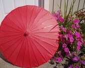Red Custom Painted Parasol