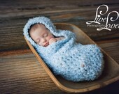 PDF CROCHET PATTERN - Newborn Hooded Cocoon