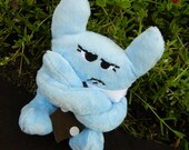 Blue LIKE A BOSS Sitting Cookie Nummie Plush Monster With Super Stretch Arms