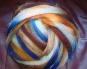 8 oz 100% Hand Dyed, Crazy Ball, wool roving
