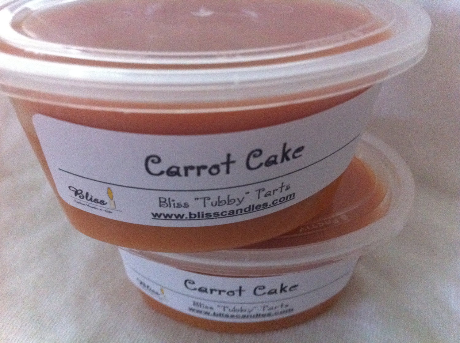 CARROT CAKE - Two 2 oz Bliss Soy Tubby Tarts