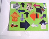 Going Places Notecard -Lime Green and Bold Colors