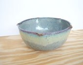 Custom order for Alix and Brandon - Reserved - Ceramic Serving Bowl with Decorative Rim in Fog Glaze