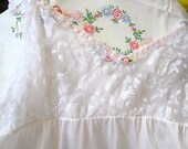 Vintage Delicates White Nylon Nightgown or Slip- Medium