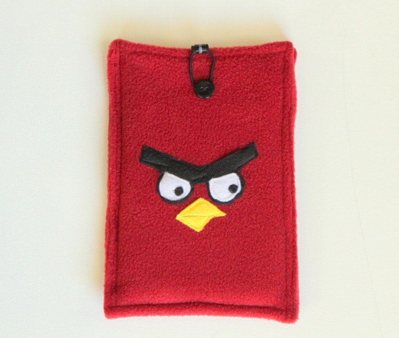 SALE Red Bird Inspired Plush Limited Edition Case for Kindle/Kindle2/Nook/Nook Color/Blackberry Play Book by Uptown Avenue