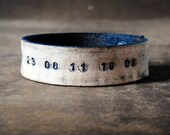 Special Date Code Leather Cuff in White