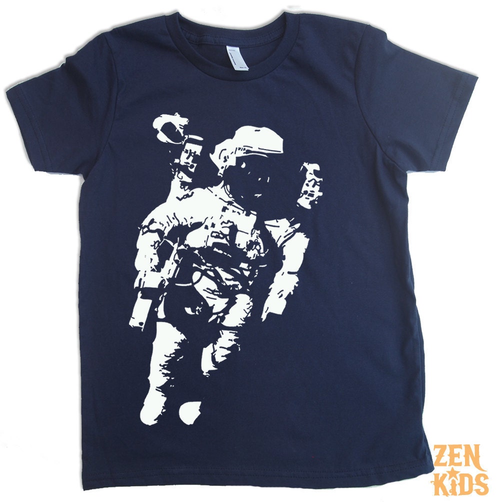 Kids T Shirt in Navy - ASTRONAUT Tee - Kid Shirts, Sizes 4 6 8 & 10
