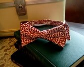 Red Floral Cotton Bow Tie