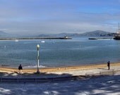 The San Francisco Bay Marina View of Alcatraz, San Fran, CA - Panoramic - 12x36 Fine Art Print