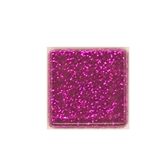 Hot Pink Glitter Glass Tiles Tesserae Mosaic Squares - 100 3/8 Inch