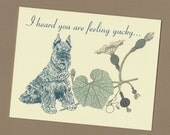 Handmade Card Get Well Soon - I heard you are feeling yucky...
