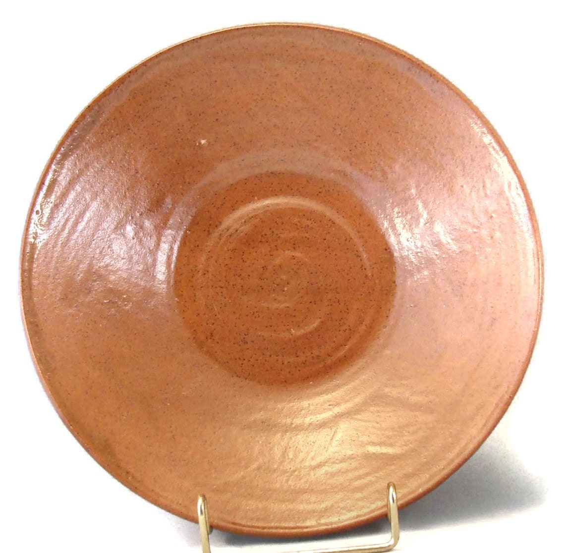 Rust Ceramic Bowl That Looks Like Leather / Handmade Stoneware Pottery Wheel Thrown Clay
