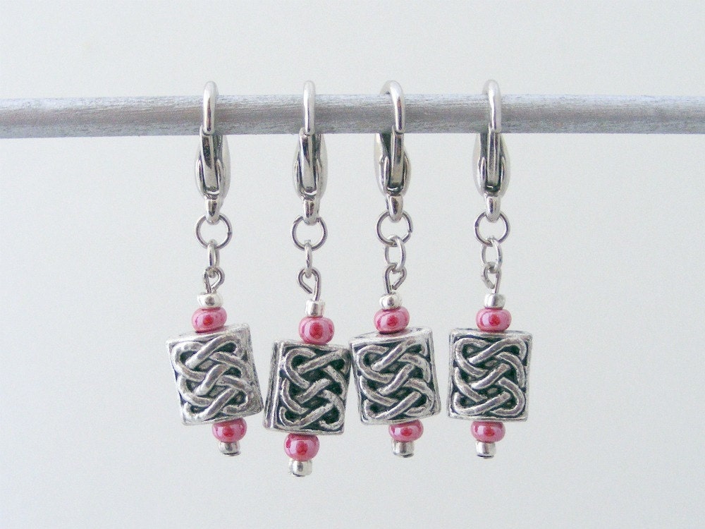 Red Celtic Stitchmarkers