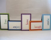 Personalized Magnetic Bookmark Set of 5 in Monochromatic Colors