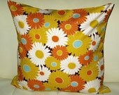 Free US shipping  Elegant Designer 18x18 Pillow Cover  with Invisible zipper closure Flower Print