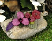 Brass and Lucite Necklace: "Faerie Flower Bough"