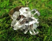 Clear Quartz Crystal Cluster Ring: "Ice Ice Baby"