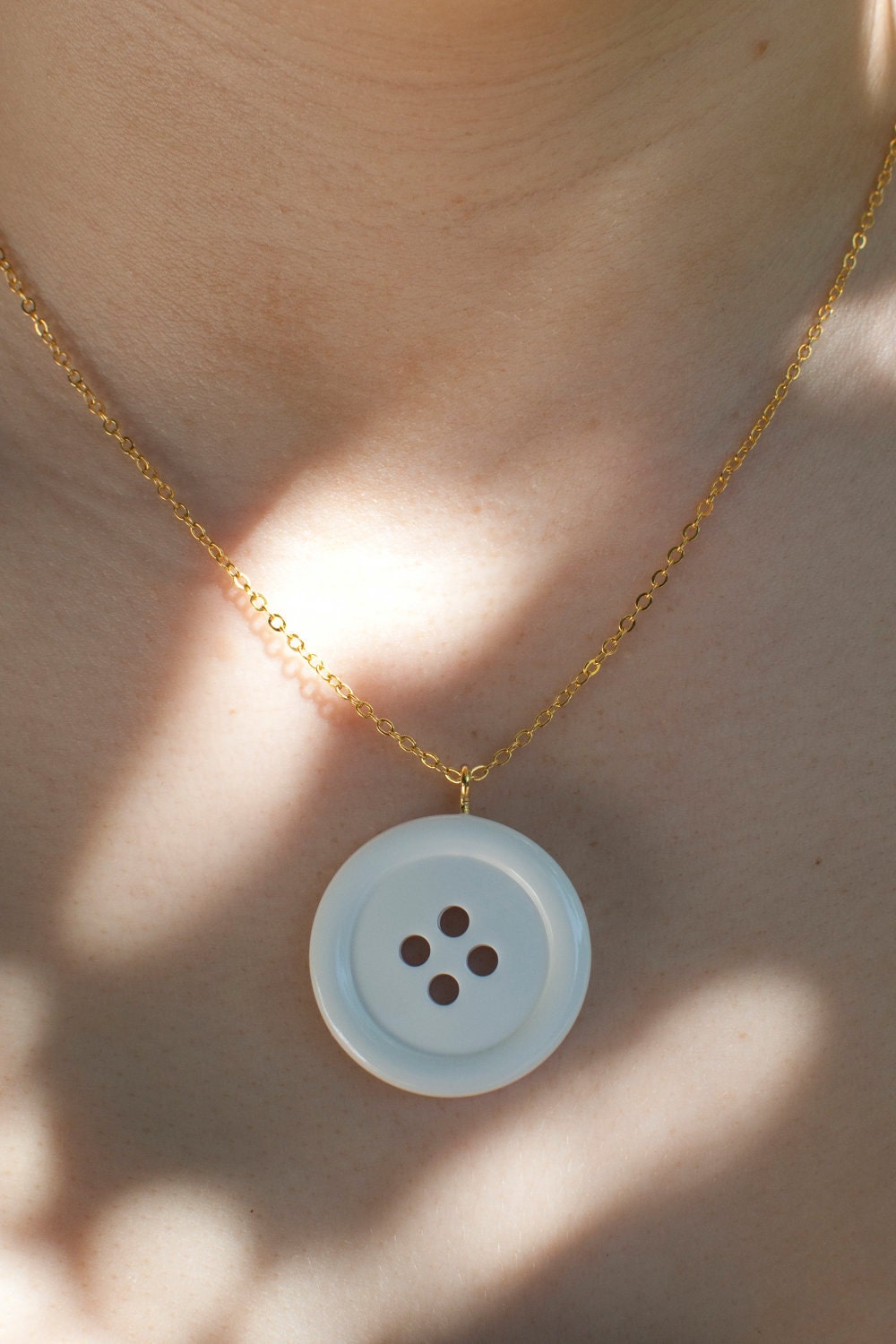 Clown Button Chain Necklace