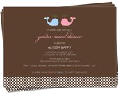 PRINTABLE - Gender Reveal Baby Shower (Baby Whales)