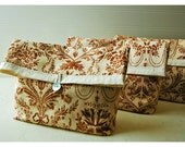 bags and purses: Bridesmaid Clutch Damask Bag set 3 Design Your Own  Wedding Party Favors Pouch  Make Up Bags tagt team