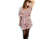 Vintage floral print mini dress Medium