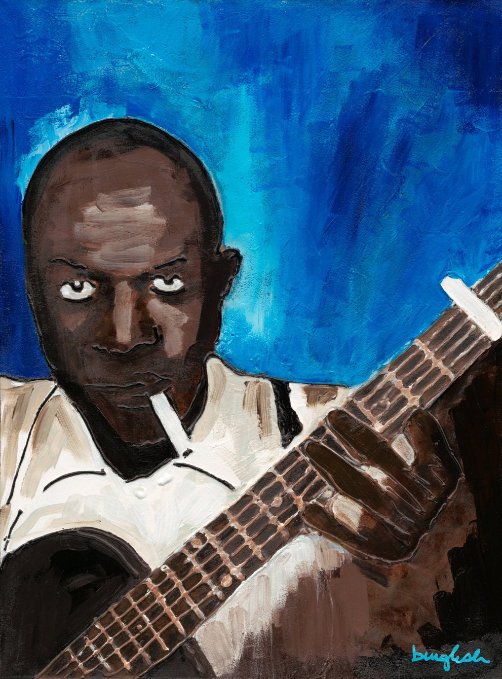 Robert Johnson Fine Art Print by Beth Inglish