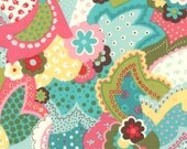 Moda  Fabric Chez Moi  Sophie  Overlay Blue Fiesta, Designer Fabric 1/2 yard, Sale