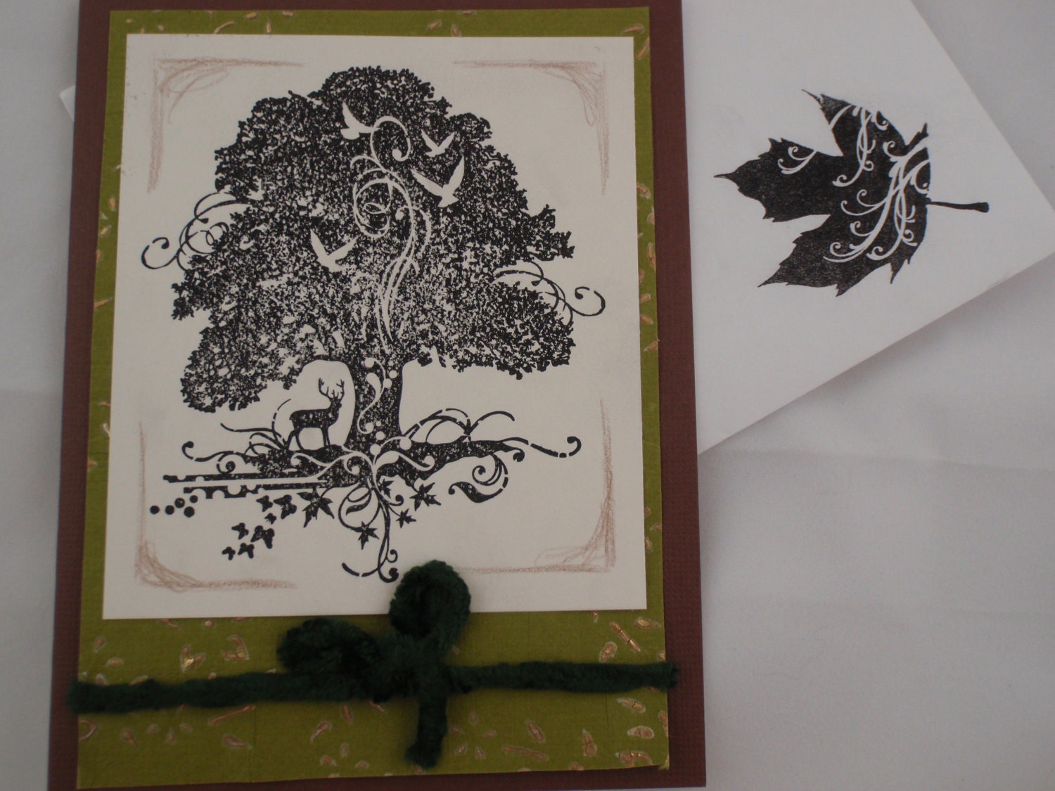 Handmade Woodland Themed Blank Greeting Card