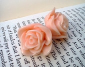 Victorian Rose Cabochon Earrings in Pretty Pastels