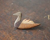 Vintage 1950s Wood Duck Brooch