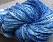 Hand Painted Merino/Cashmere/Nylon Aran Weight Sapphire