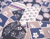 SALE -- Flower Patchwork --Kimono Style -- Navy Blue Combo -- EK-QS38231C