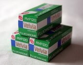 3 Rolls of Fujichrome Velvia 50 120 Slide Film (Expired)