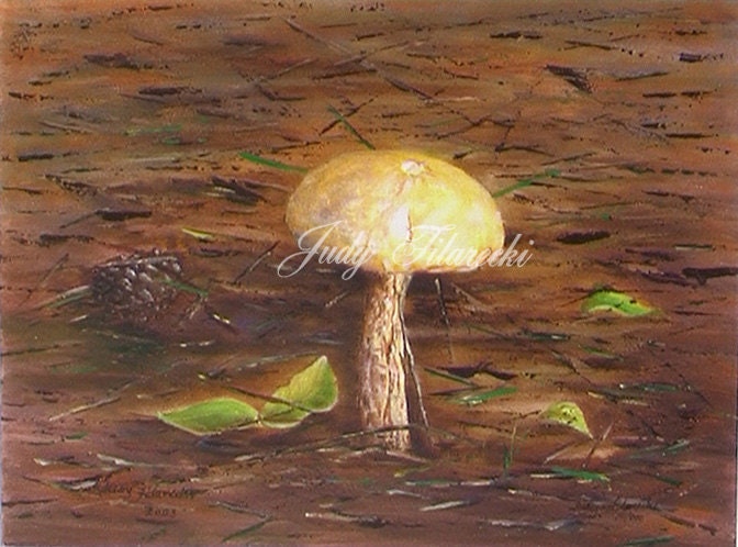 Mushroom Art Print 9 x 12 Limited Edition Judy Filarecki