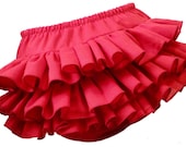 Red Ruffle Baby Newborn Diaper Cover Bloomer Bloomers Fancy Pants Panty for Christmas Valentine by Bloomin' Bloomers