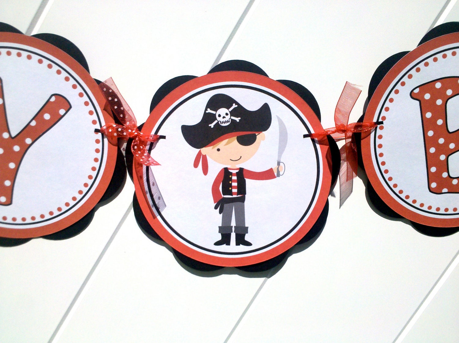 Pirate Theme Birthday Party Banner - Kid Birthday Party - Pirate Banner