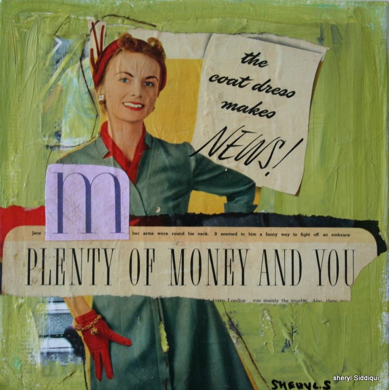 Original Mixed Media Painting - Plenty of Money 10x10