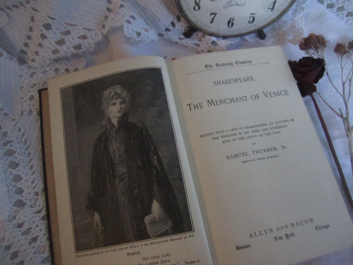 Antique 1917 Shakespeare Book - Merchant of Venice - Classic Literature