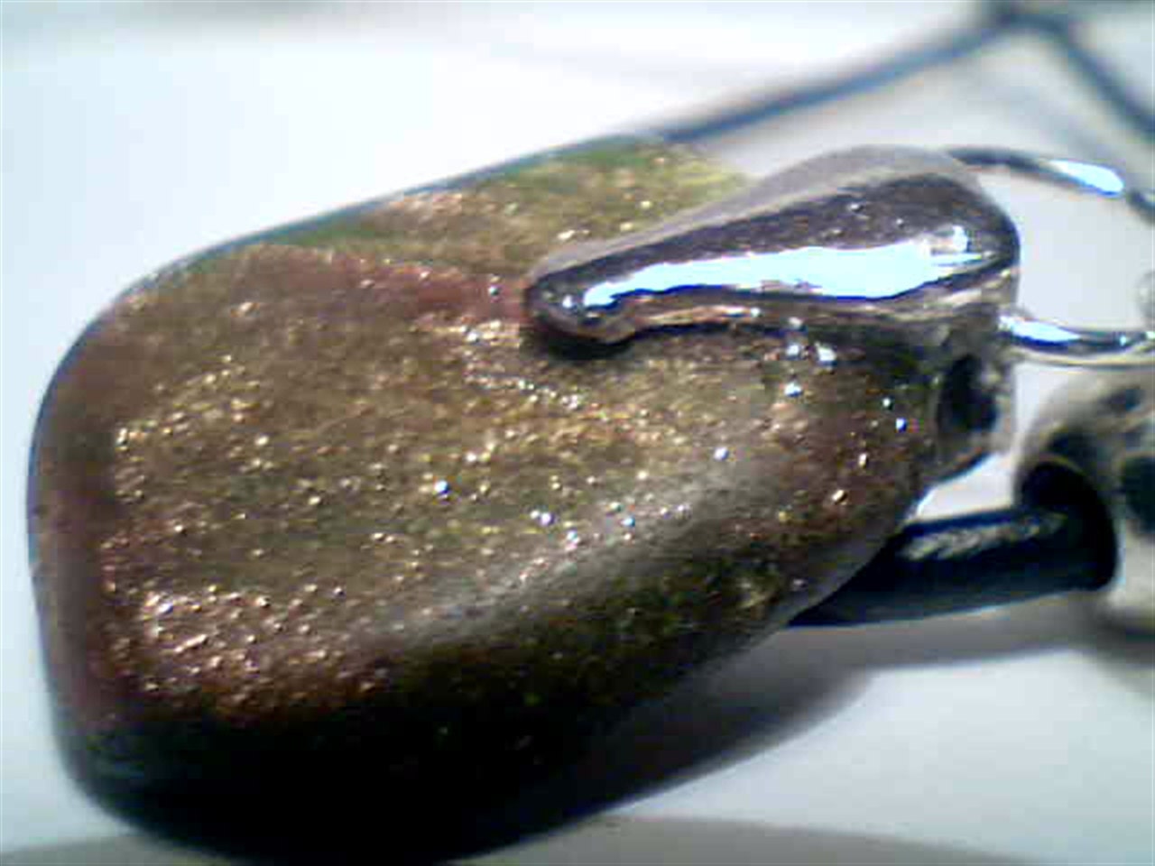 Genuine Mixed green gold beach sea glass tile pendant jewelry handmade necklace