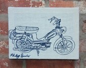 Moped Wall Hanging -Navy/Light Blue