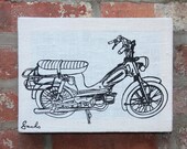 Moped Wall Hanging - Black/White