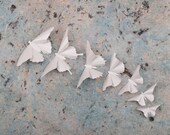 3D Wall Butterflies, 10 Brushed Aluminum Metallic Butterfly Silhouettes for Girls Room, Nursery, and Home Art Decor