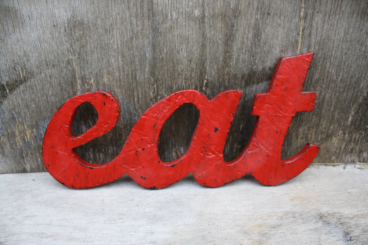 Eat sign ...EAT sign for kitchen, Custom eat sign ..red eat sign.. resturant ,wall hanging, woodworking, You pick color