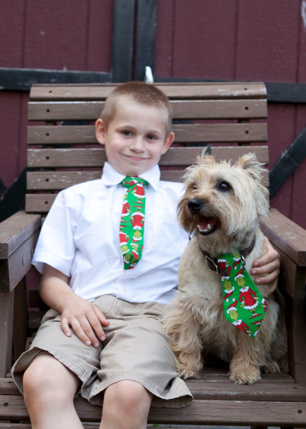 Grinch Neck Ties for Children and Dogs