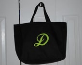 Which bridesmaid tote is better??  Which one would you want?? :  wedding bridesmaids totes Il 170x135.267805471 Personalized Tote Bag Bridesmaid Gift Cheer Dance Monogrammed Black Embroidered Baby Wedding 