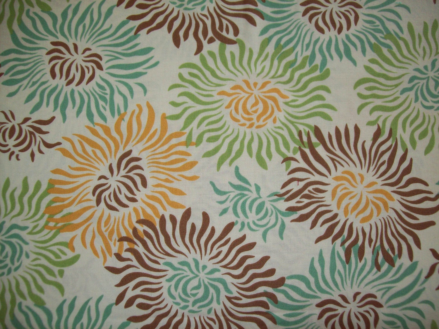 Strawflowers cotton fabric 2 yards piece