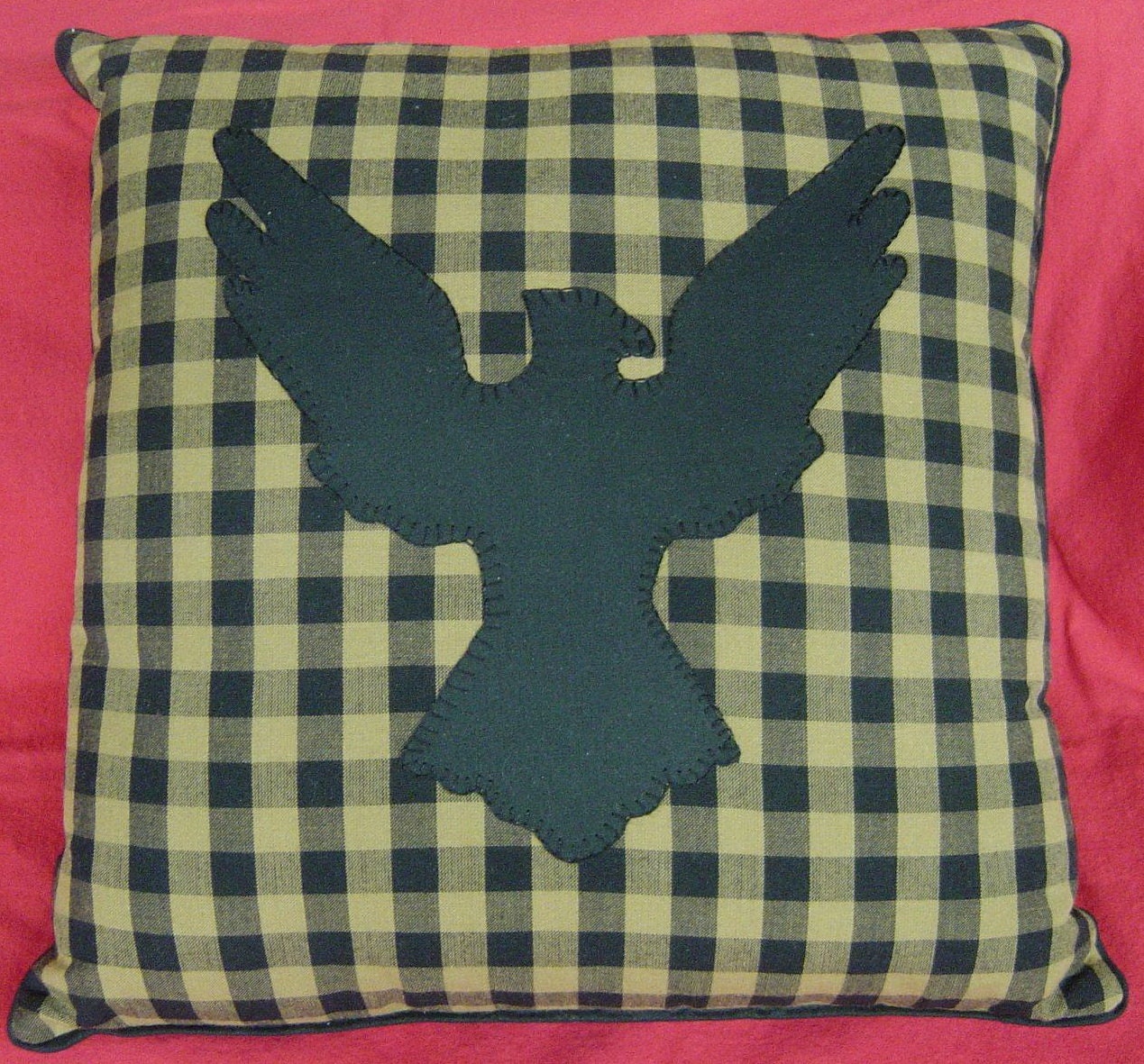 pillow, country pillow, Americana Pillow, Eagle, Primitive, country